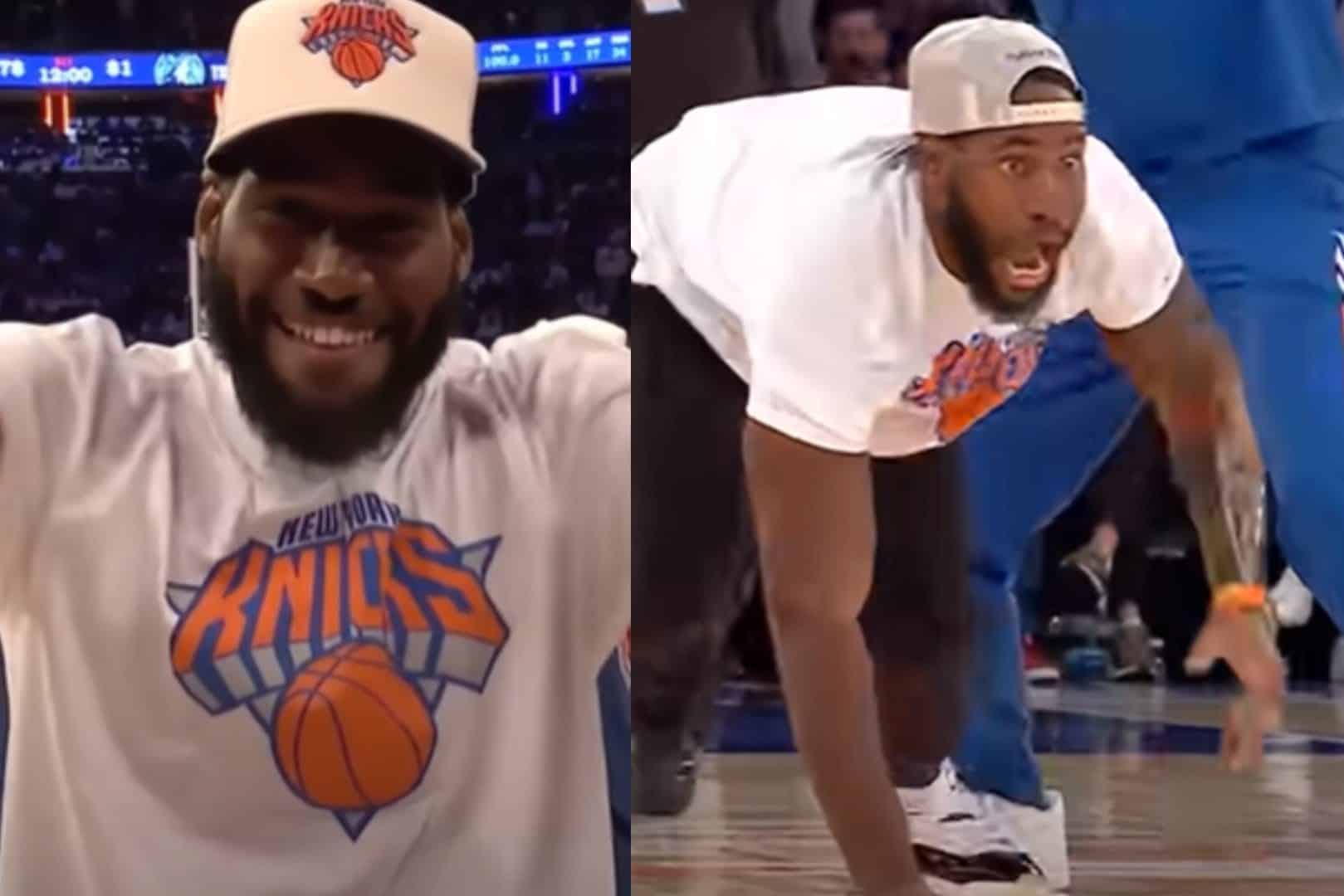 Fan des Knicks tente de gagner une voiture et devient viral avec 5M de vues