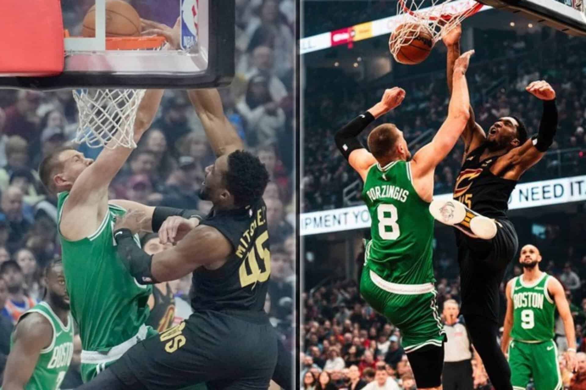 Donovan Mitchell défie les lois de la gravité face à Porzingis en NBA