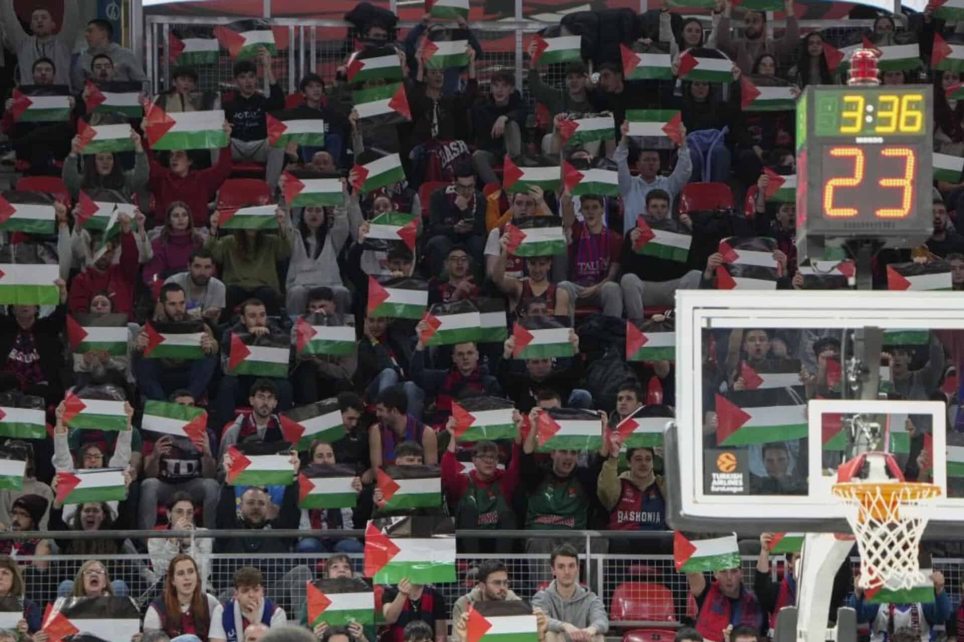 Manifestation à Vitoria contre la visite de Maccabi en Euroligue