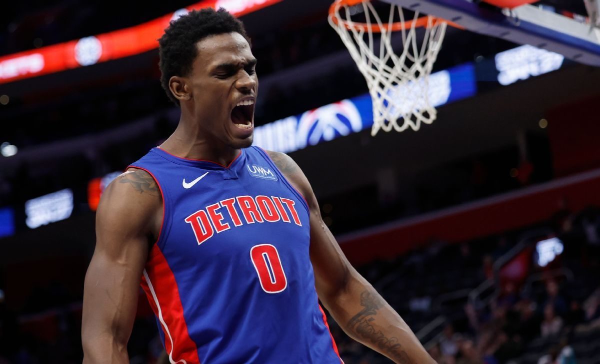 Jalen Duren (Pistons) au concours de dunks NBA All-Star