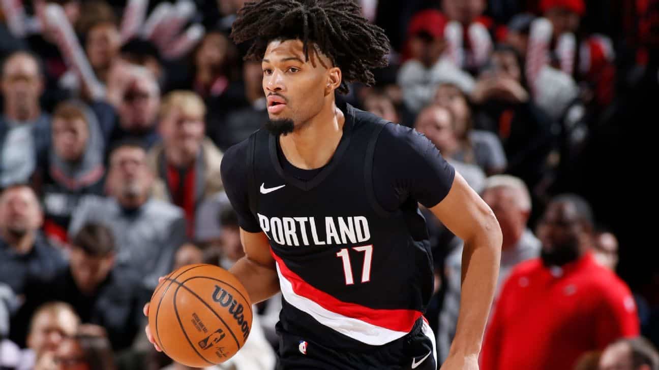 Shaedon Sharpe des Blazers absent 4 à 6 semaines
