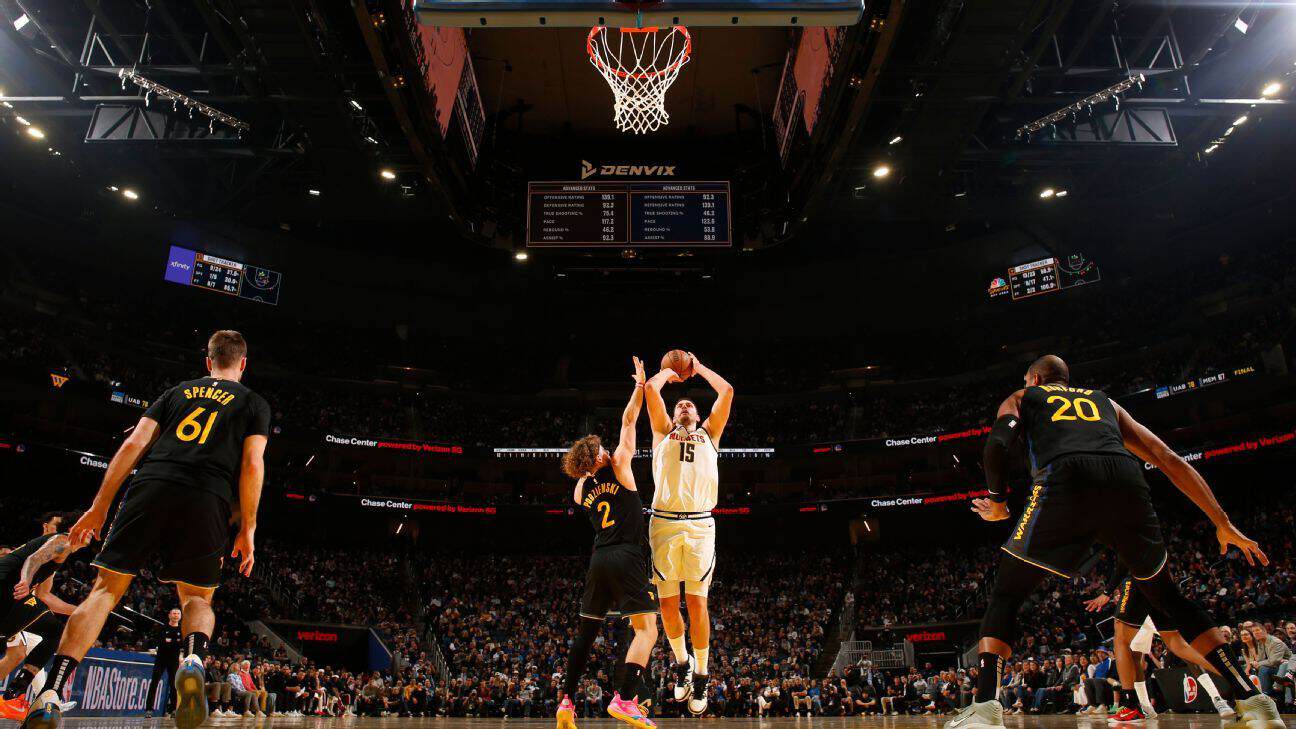 Warriors battent Nuggets malgré le triple-double de Jokic