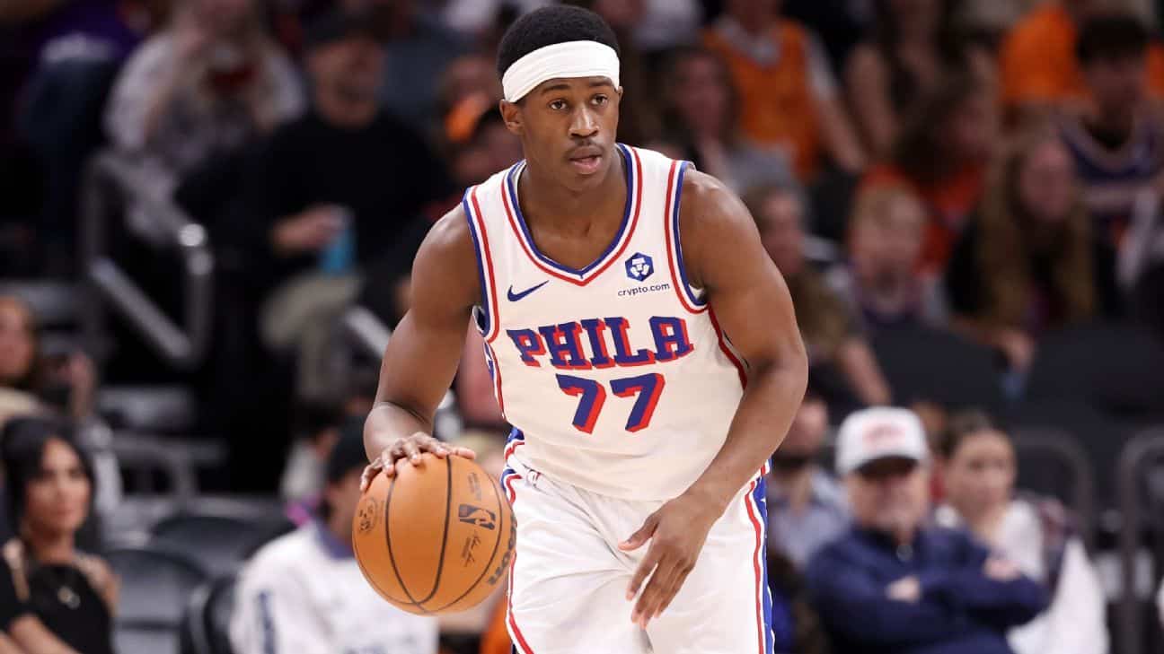 76ers : VJ Edgecombe forfait face au Jazz pour blessure