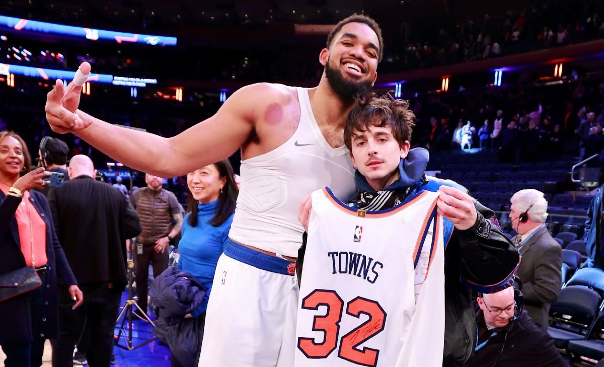 Karl-Anthony Towns et Knicks fêtent leur victoire avec stars