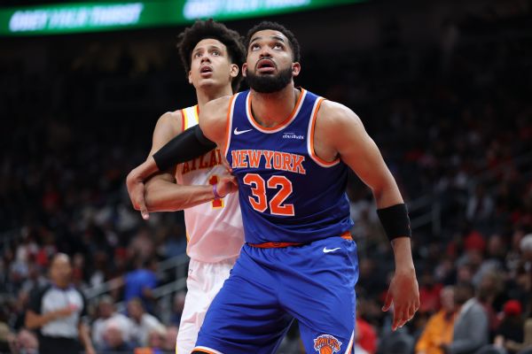 Towns brille avec un triple-double, Knicks égalisent face aux Hawks