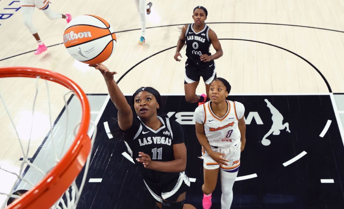 Dana Evans (Aces) blessée à la jambe gauche en 2026