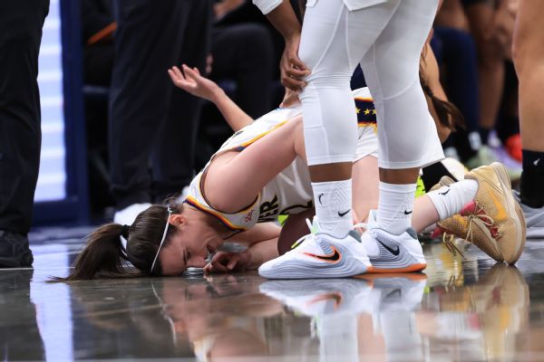 Caitlin Clark sortie sur blessure lors du match Fever 2026