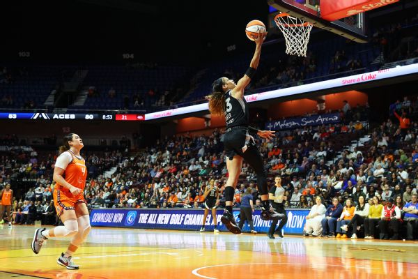 Chennedy Carter brille avec les Aces face au Sun en 2026