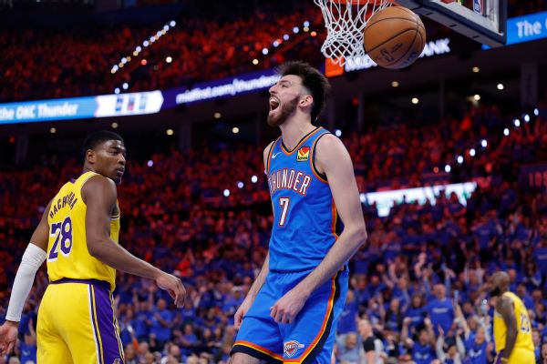 Thunder domine les Lakers en Game 1 des demi-finales Ouest 2026