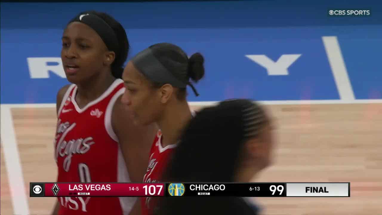 A’ja Wilson historique : 30 pts, 15 rbds pour Aces vs Sky