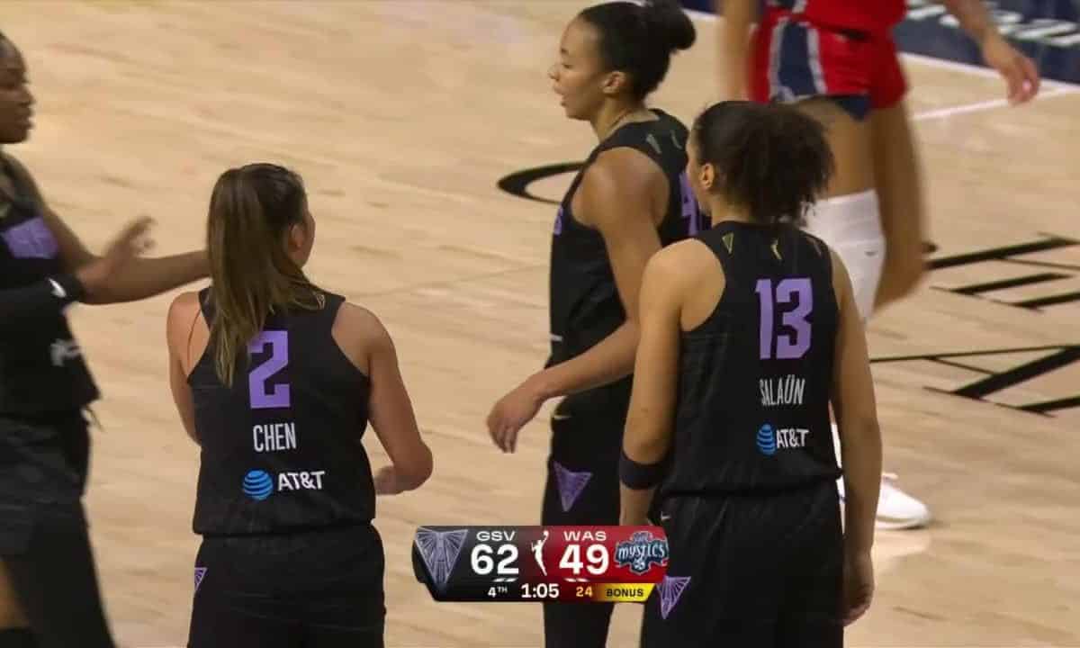 Kaitlyn Chen brille, Valkyries battent Mystics 62-49