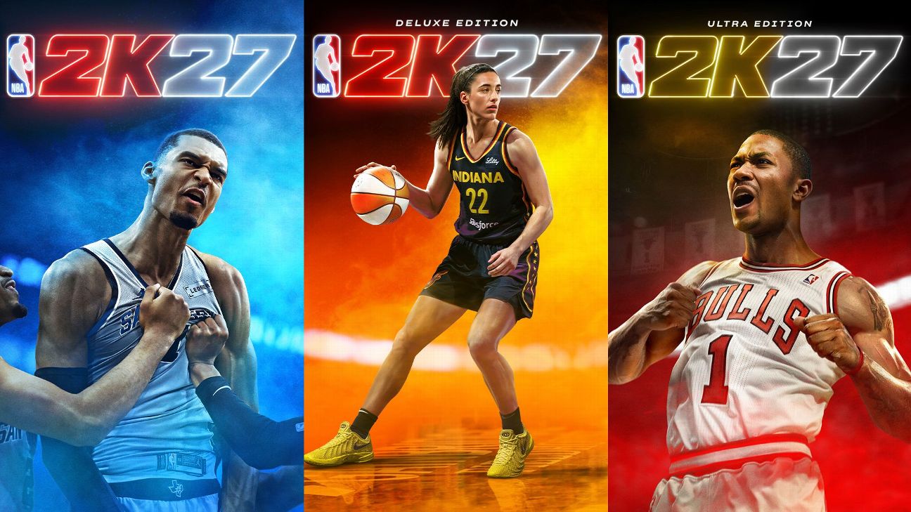 Wembanyama, Clark et D-Rose stars de la jaquette NBA 2K27