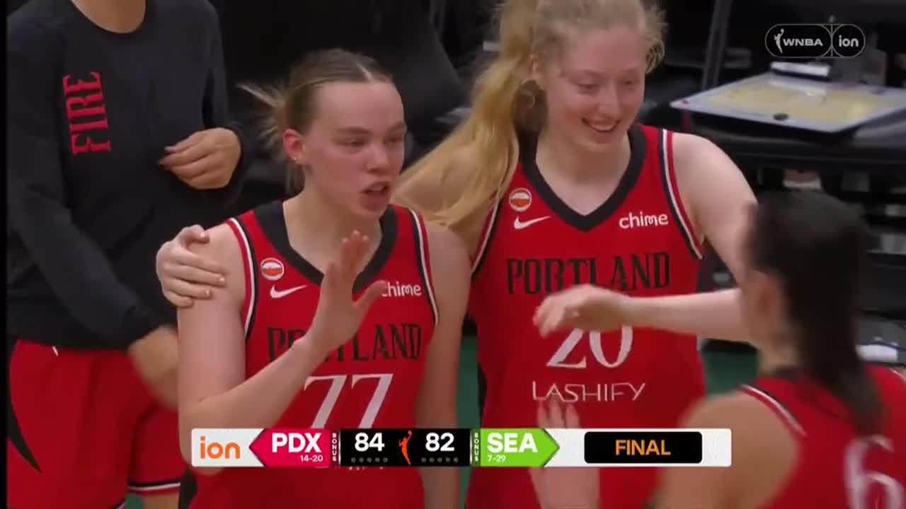 Holly Winterburn brille, Portland Fire bat Seattle Storm 84-82