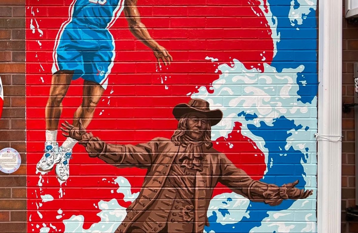Mural LeBron James à Philly inspiré par D-Wade et William Penn