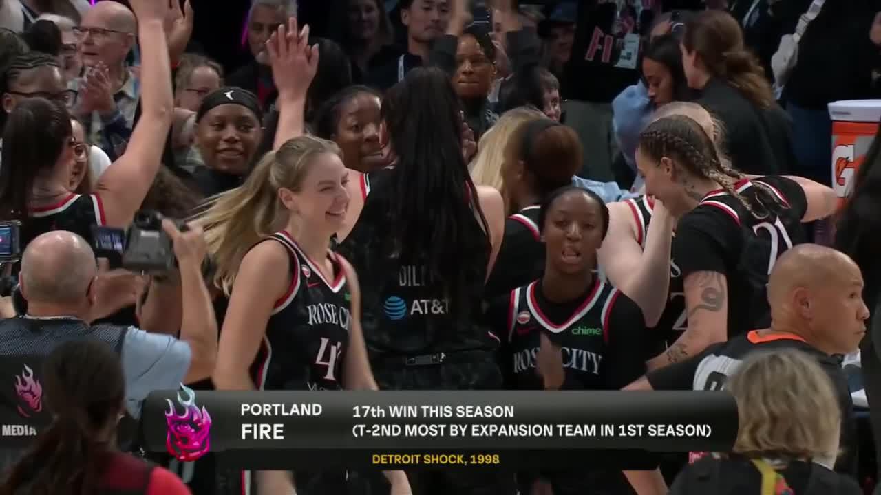 Leite brille en prolongation, Portland Fire bat Valkyries 2026